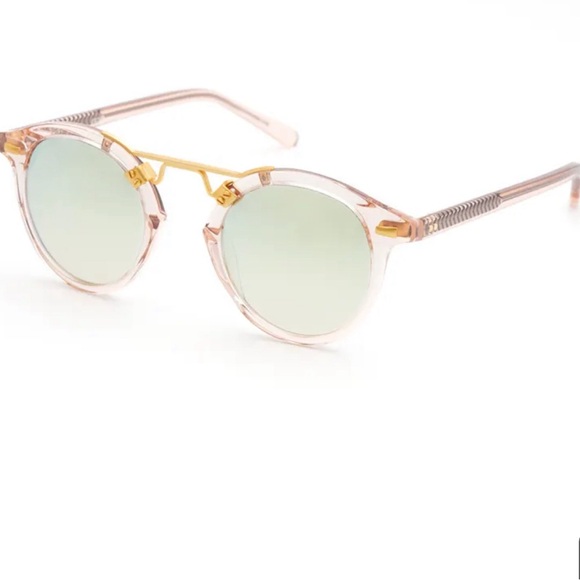 Krewe St. Louis Round Sunglasses, Petal 24k - Picture 2 of 8